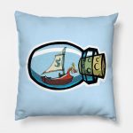 King Of Red Lions In A Bottle Throw Pillow