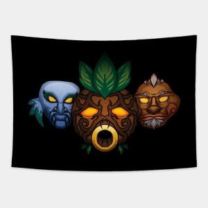 Legend of Zelda Faces Of The Hero Tapestry