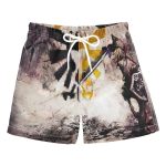 Zelda Black And White Swim Trunks