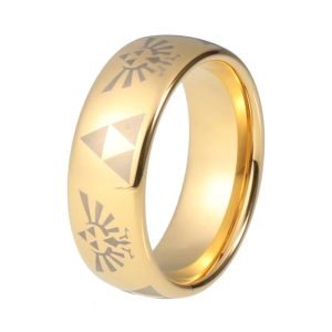 Gold Triforce Zelda Ring (Tungsten)