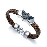 Triforce Zelda Bracelet (Brown Leather)