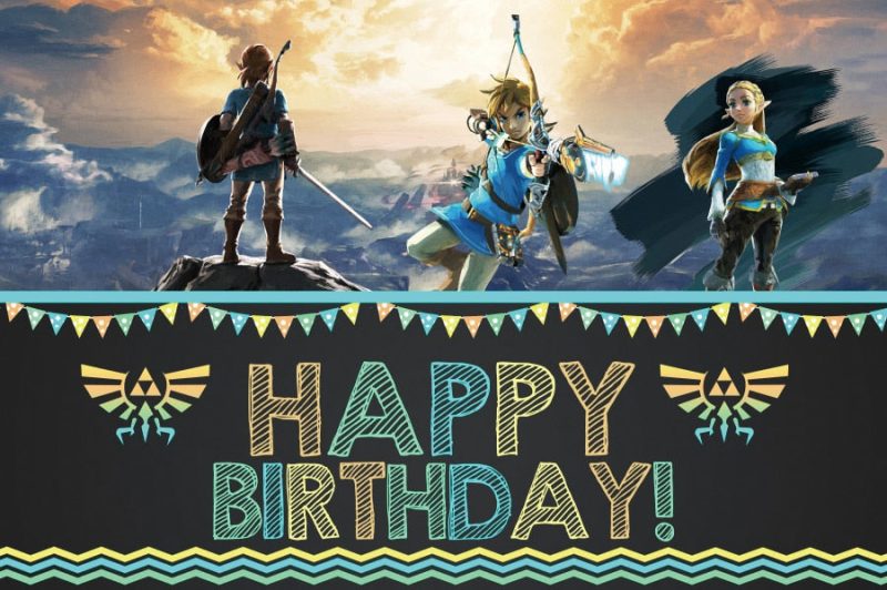 Zelda BOTW Birthday Wall Decoration