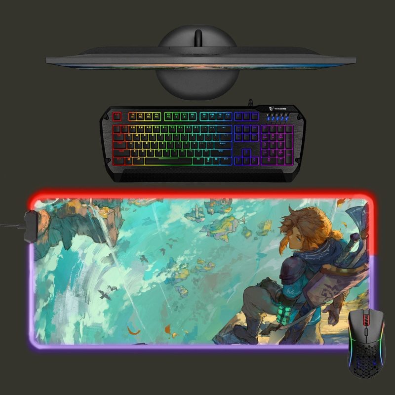 lThe Legend of Zelda Led mouse mat, Tears of the Kingdom mouse pad, RGB mousepad