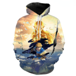 Link And Zelda Breath Of The Wild Hoodie