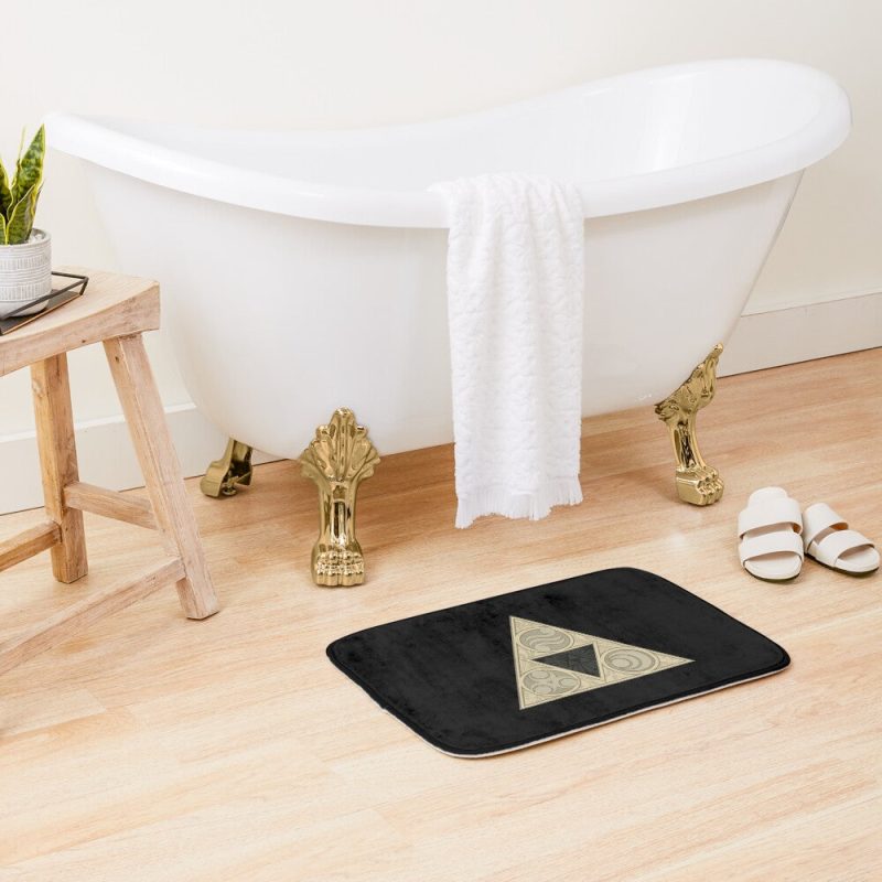 Zelda Gold Triforce Bath Mat