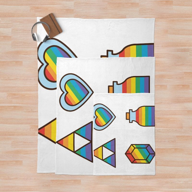 Legend of Zelda Gay Pride Hylian Pack Of 4 Throw Blanket