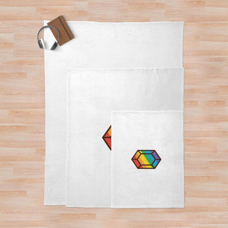 Legend of Zelda Gay Pride Rupee Throw Blanket