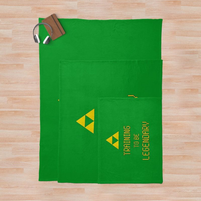 Training To Be Legendary – Legend Of Zelda Triforce Design Throw Blanket