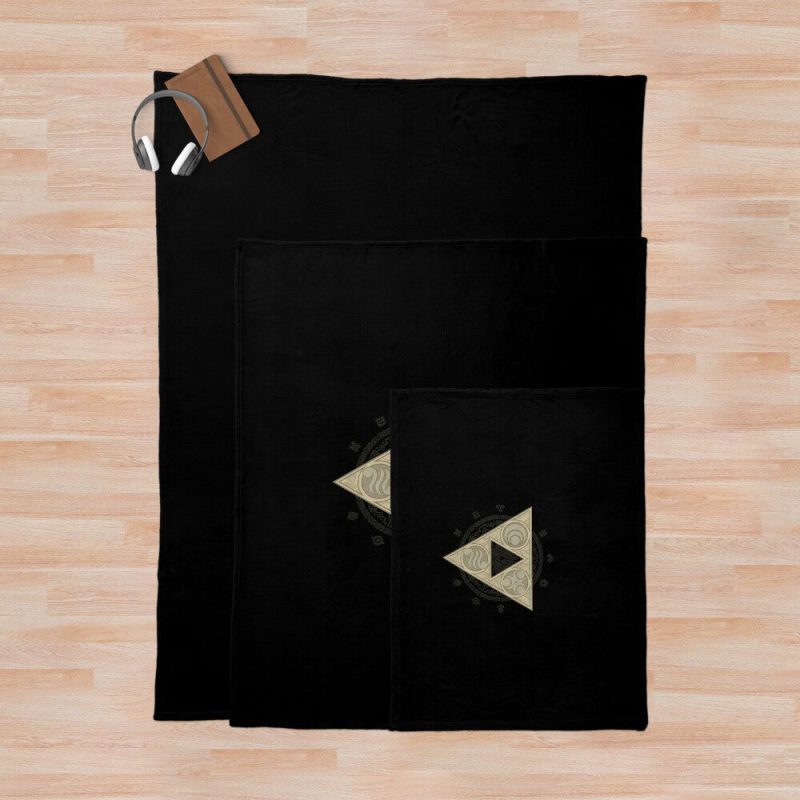 Gold Triforce Zelda Throw Blanket