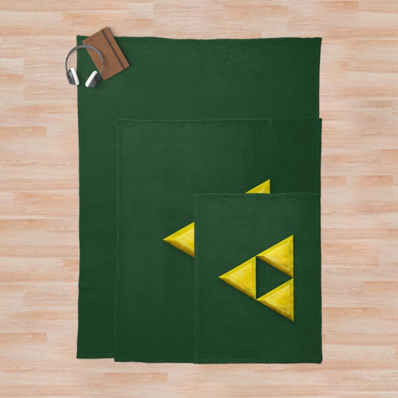 Legend of Zelda Gold Triforce Throw Blanket