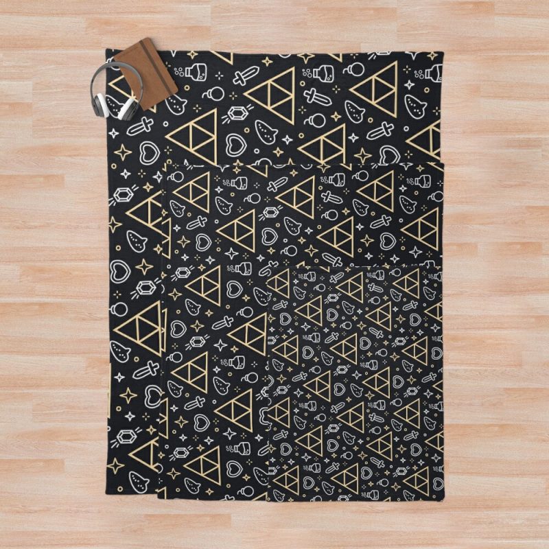 Legend of Zelda Triforce Pattern Throw Blanket