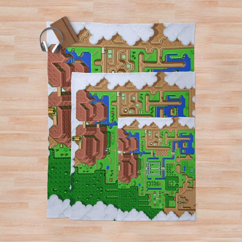 Legend of Zelda World Map Throw Blanket