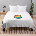 Legend of Zelda Gay Pride Rupee Throw Blanket