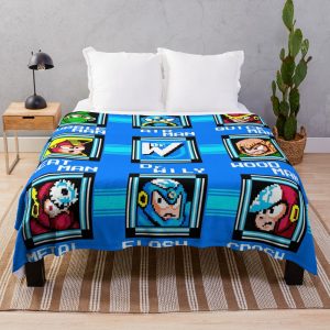 Legend of Zelda Megaman 2 Level Screen Throw Blanket