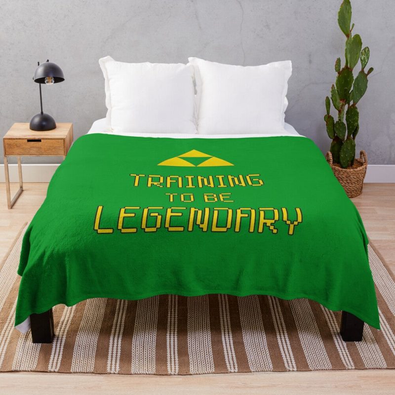 Training To Be Legendary – Legend Of Zelda Triforce Design Throw Blanket