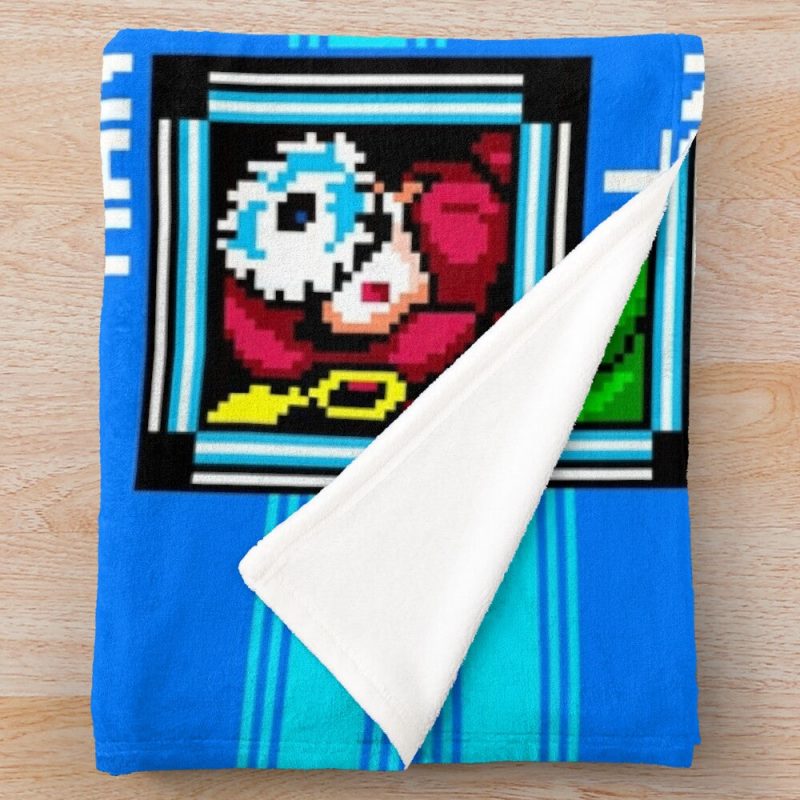 Legend of Zelda Megaman 2 Level Screen Throw Blanket