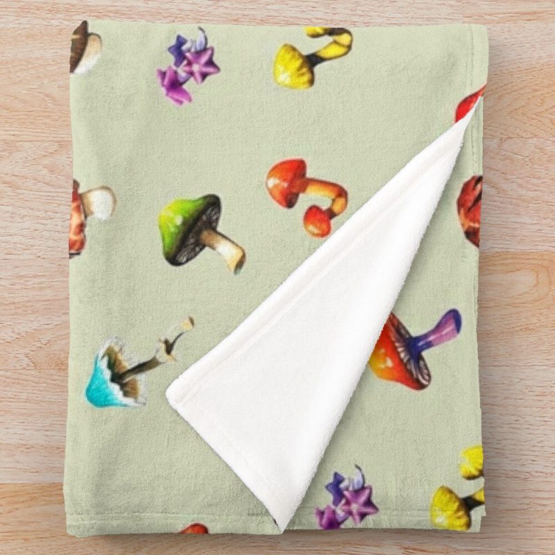 Legend of Zelda Botw Mushrooms Throw Blanket