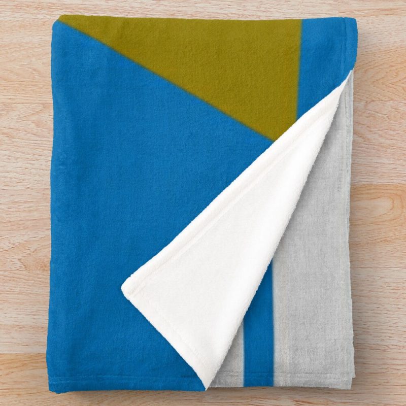 Legend of Zelda Triforce With Blue And White Throw Blanket