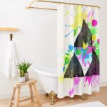 Triforce Paint Splatter Shower Curtain