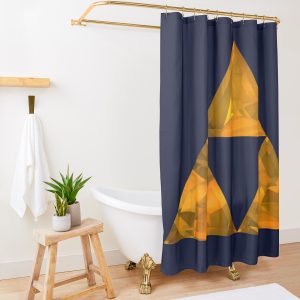 Triforce Shattered Crystal Shower Curtain