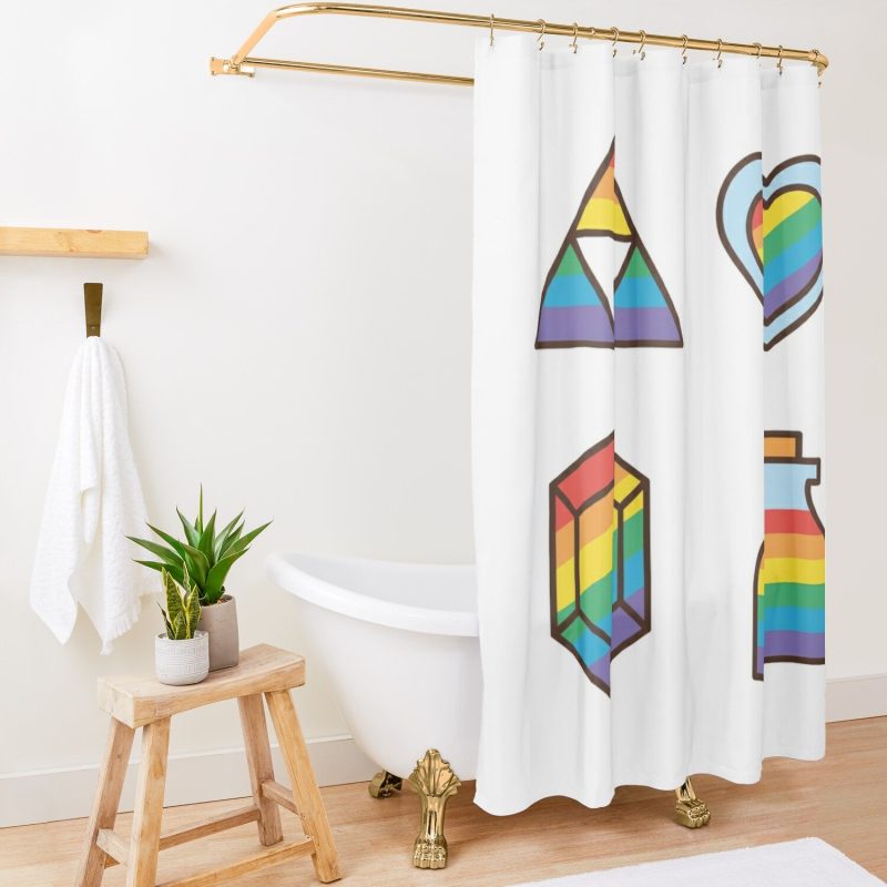 Gay Pride Hylian Pack Of 4 Shower Curtain