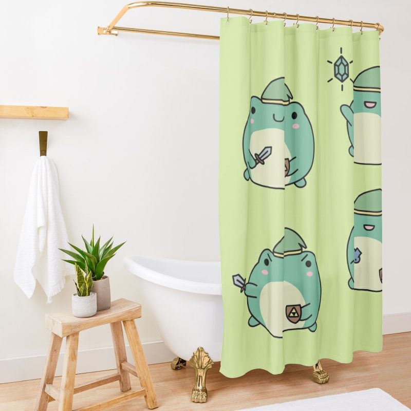 Hylian Frog Pack Of 4 Shower Curtain