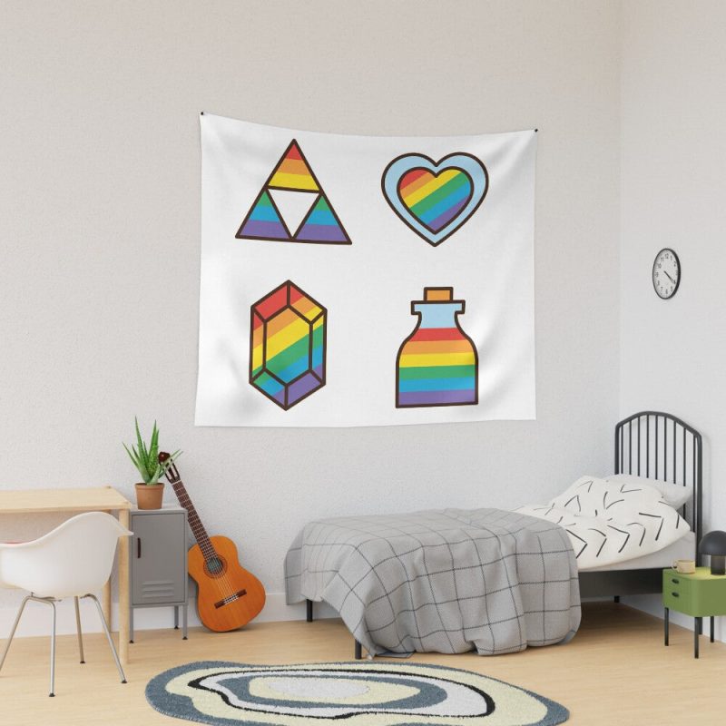 Legend of Zelda Gay Pride Hylian Pack Of 4 Tapestry