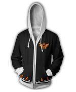 Zelda Black Zip-Up Hoodie